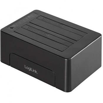 LogiLink QP0028 Quickport USB 3.1 GEN2 per 2X 2,5/3,5 HDD/SSD (2-Bay) Nero