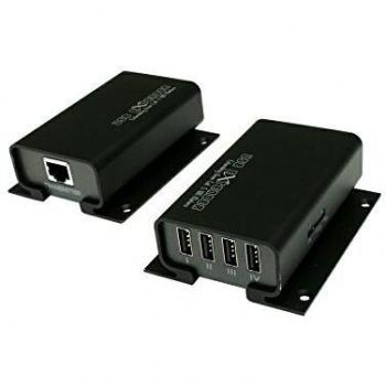 EXSYS EX-1444 moltiplicatore di rete Ricevitore e trasmettitore di rete Nero