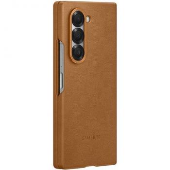 Funda de ecopiel marrón para Galaxy Z Fold6 (Samsung)