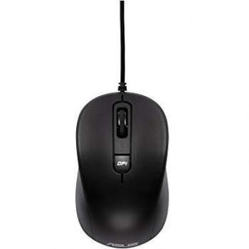 ASUS MU101C Mouse Silent Blue Ray Silent con cavo, 3200 dpi, silenzioso, colore: Nero