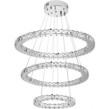 Lámpara colgante Aufun Cristal LED 3 Anillos
