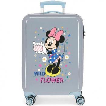 Maleta de cabina Minnie Wild Flower rígida azul 38x55x20