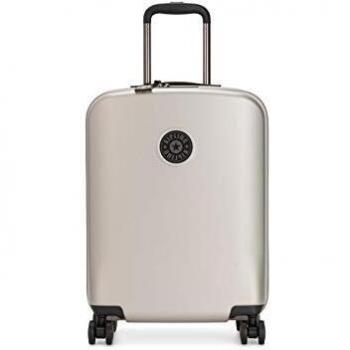 Kipling CURIOSITY S, Maleta de Cabina Rígida 55 cm, 44 L, Plateado
