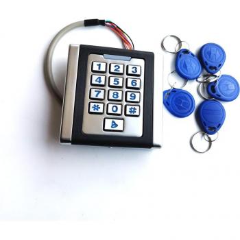 Clavier RFID en métal pour contrôle d'accès, rétroéclairage autonome pour 2000 utilisateurs + 10 emplacements