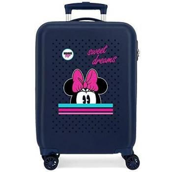 Disney Sweet Dreams Minnie Maleta de Cabina Azul 38x55x20 cms Rígida ABS Cierre combinación 34L 2,6Kgs 4 Ruedas Dobles Equipaje de Mano