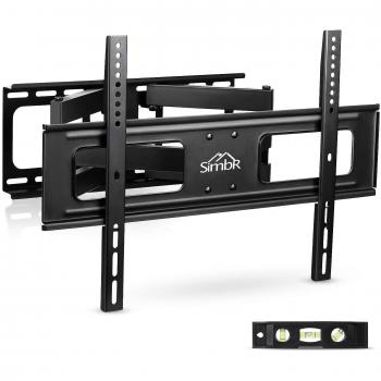SIMBR Wall Mount TV Bracket Perfect for TV 32-70 LCD, LED, Plasma Tiltable (Vert. +5° ~ -12°, horiz. +/-90°) Max VESA 600 x 400 mm Weight up to 52 kg Color: Black