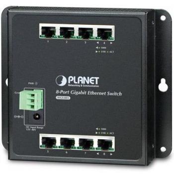 Industrial 8-Port 10/100/1000T Wall-mount Switch