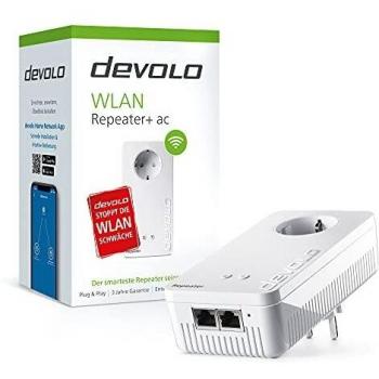 Devolo Wireless Repeater + AC (1200 Mbit, 2 LAN, WPS, MU-MIMO, amplificatore WLAN)