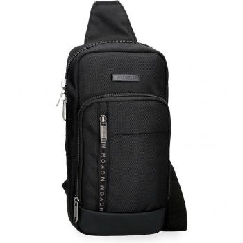 Bandolera Movom Buster con bolsillo frontal negro