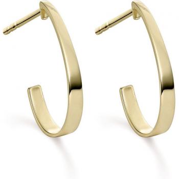 Pendientes criollas abiertas de plata bañada en oro