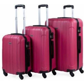 ITACA. Juego de Maletas de Viaje Rígidas 4 Ruedas Rojo