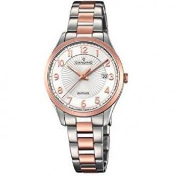 Reloj Candino Mujer C4610 Couple Acero Inoxidable 316L Gris Plata