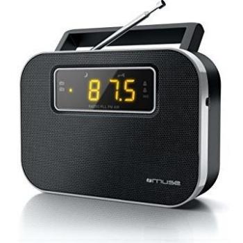 MUSE M-081R Radio Color Negro, PLL, FM, MW