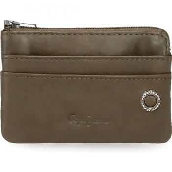 Monedero de piel Pepe Jeans Badge Caqui