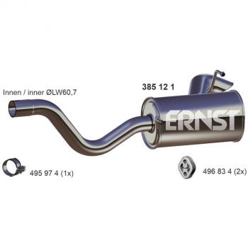 Panela de escape traseira ERNST 385121