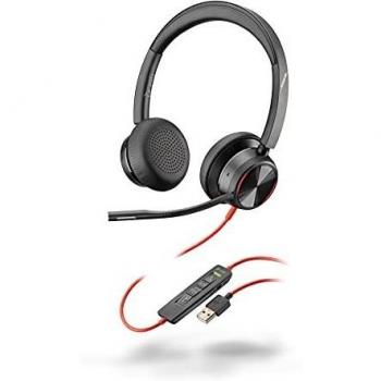 Poly Blackwire 8225 Stereo Headset with USB-A Connector, Active Noise Cancellation and Flexible Microphone Arm