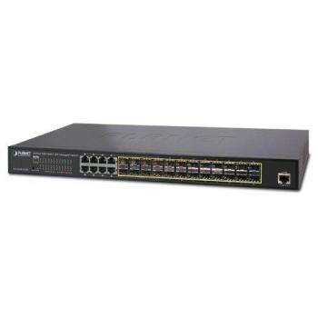 Planet GS-5220-16S8CR Managed Layer 2+ Gigabit Ethernet (10/100/1000) Power over Ethernet (PoE) Switch