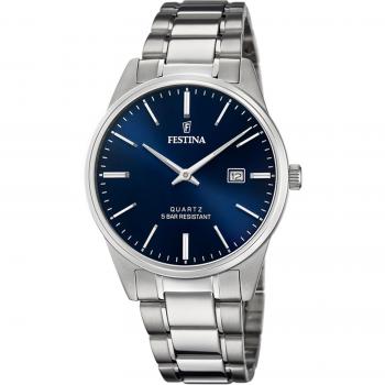 Reloj De Hombre Festina Classics F20511/3 Con Esfera Azul