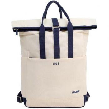MILAN MOCHILA URBANA CIERRE SUPERIOR ENROLLABLE 10L SERIE 1918 BEIGE