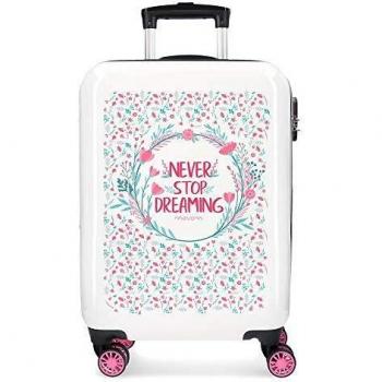 Enso Maleta de Cabina Rosa 38x55x20 cms Rígida ABS Cierre combinación 34L 2,6Kgs 4 Ruedas Dobles