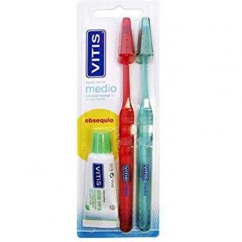 DENTAID VITIS Duplo Cepillo Dental Medio
