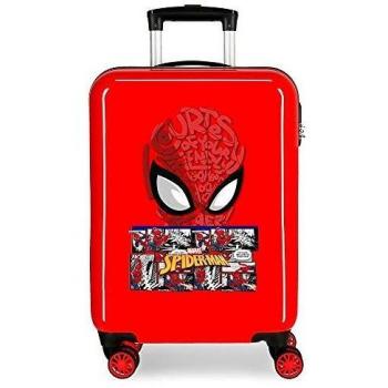 Maleta de Cabina Spiderman Comic Roja 38x55x20 cms Rígida ABS