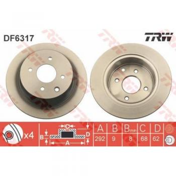 Disco de freio TRW DF6317