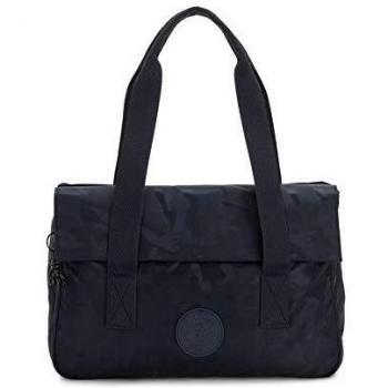 Kipling PERLANI S, Bolsa de tiempo libre y sportwear para mujer, Azul (SATIN CAMO BLUE)