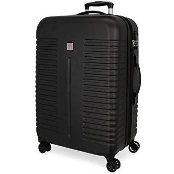 ROLL ROAD India, Maleta Mediana Rígida 70cm Adultos Unisex, Negro, 48x70x27 Cms