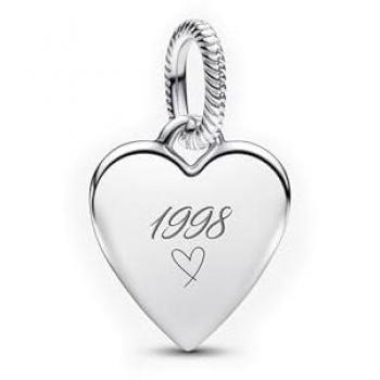 Colgante Pandora Corazón Grabable en Plata