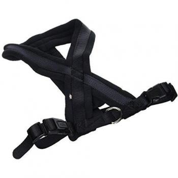 Peitoral almofadado Trixie Premium Touren preto para cães