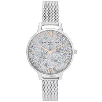 Reloj Olivia Burton Ob16tz06 Terrazzó Floral con correa plateada