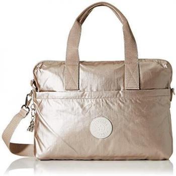 Kipling ELSIL Bolso bandolera, 40 cm, 10 litros, Plateado (Brillo Metálico)