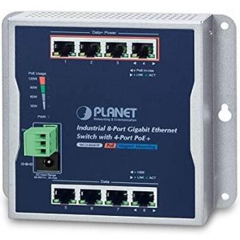 Planet WGS-804HP Switch di Rete No gestito L2 Gigabit Ethernet (10/100/1000) Nero Supporto Power Over Ethernet (Poe)