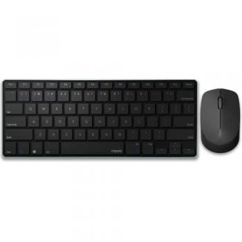 Tastiera e Mouse Rapoo 00192077 senza fili Nera TU Transparent