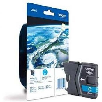 Brother LC985C Cartuccia InkJet Originale, Capacità Standard, fino a 260 Pagine, per Stampanti DCPJ140W / DCPJ315W, Colore Ciano