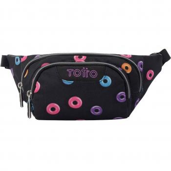 Riñonera Totto Gancho infantil donuts negra