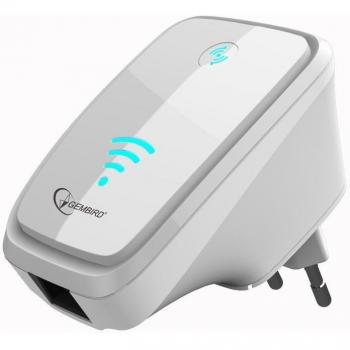 Gembird WNP-RP-002 Wi-Fi Range Extender (300 Mbps), White