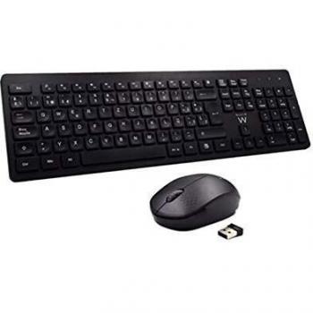 Tastiera e Mouse Wireless Ewent EW3256 2.4 GHz Nero