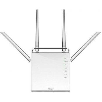 Strong Router Wifi 1200, 4 Porte Ethernet LAN, 4 Antenne, Dual Band, Porta USB, Slot Micro SD, Installazione Immediata. Bianco