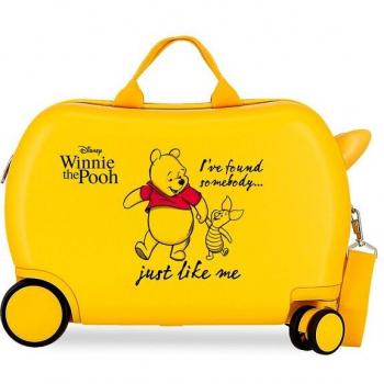 Maleta Infantil Winnie the Pooh 28L Ocre, 2 Ruedas Multidireccionales