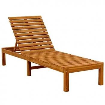 Tumbona de madera maciza de teca vidaXL