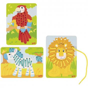 Houten Rijgpuzzels, 3 st