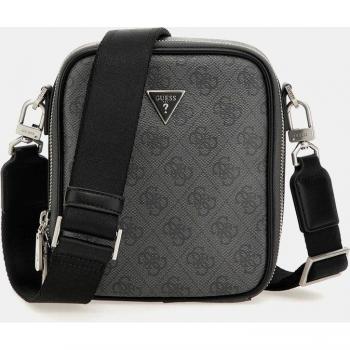 Bandolera Mini Gris Oscuro Guess – Logo y Cremallera