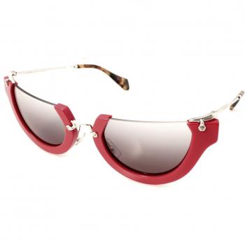 Miu Miu 0MU11QS UA44N2, Gafas de Sol para Mujer, Rojo (Red/Grey), 52