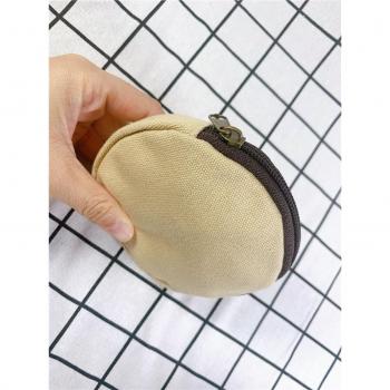 Monedero Redondo Lona Blanco