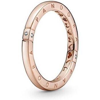 Anillo Pandora 189482C01-56 Logotipo y corazones