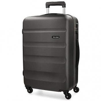 Roll Road Flex Maleta Grande Gris 51x74x28 cms Rígida ABS Cierre combinación 91L 3,8Kgs 4 Ruedas