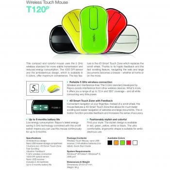 Mouse Rapoo T120P Wireless Bianco
