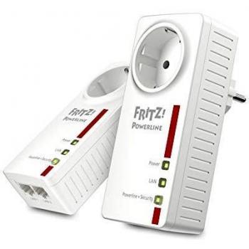AVM FRITZ!Powerline 1220E Set Kit di 2 Adattatori con Presa Passante